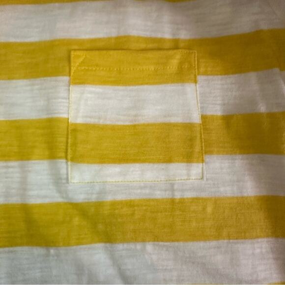 Gap Easy T Yellow White Stripe 100% Cotton Short Sleeve Tee Shirt Top MEDIUM NWT - Picture 10 of 13